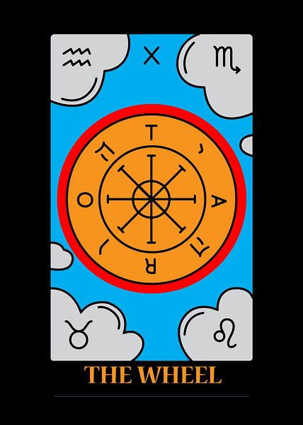 The Wheel of Destiny Tarot Card X Spiritual Wall Decoration Art Print by Millennial Prints
