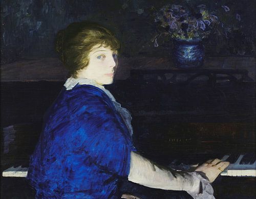 Emma aan de piano, George Bellows