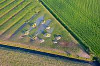 taartpunt land vanuit de lucht