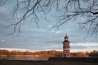 Vuurtoren Moritzburg in de winter