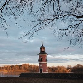 Leuchtturm Moritzburg im Winter von Kerstin Marosi