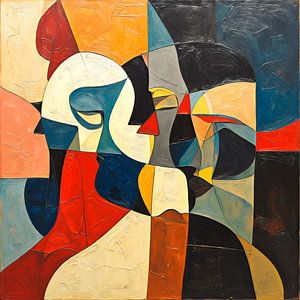 Abstrakte geometrische Porträts im kubistischen Stil – 5