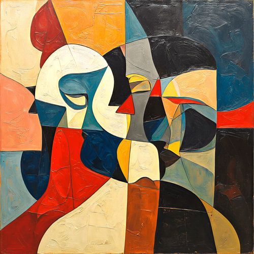 Abstracte Geometrische Portretten in Kubistische Stijl - 5