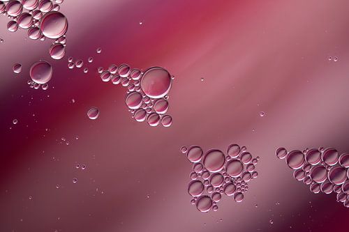 Drops of oil on water