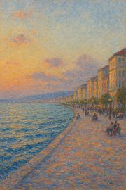 Izmir Kordon Promenade Sunset – Aegean Sea Waterfront Impressionist Art by Travel Shop