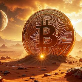 BITCOIN UNIVERSE - Un immense Bitcoin sur une planète étrangère sur INFERAURUM