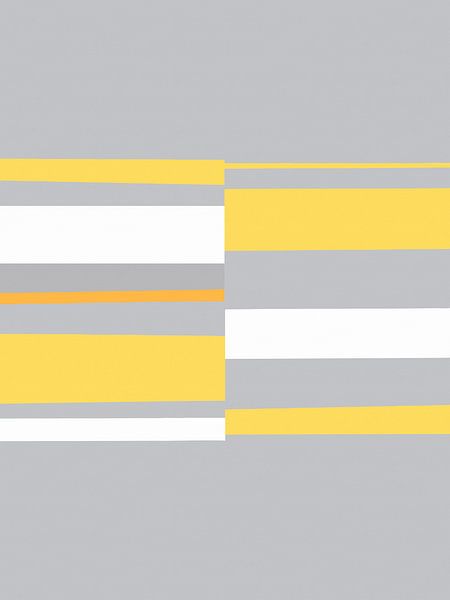 Mosaic Single 3 | Yellow, Gray, Orange Color Blocking by Menega Sabidussi