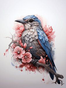 Refinement in Feathers - The Bluebird Melody by Eva Lee