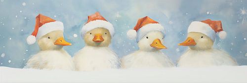 Four Christmas Ducks