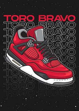 Air Jordan 4 Retro Toro Bravo Sneaker van Adam Khabibi