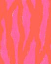 Kleurrijke abstracte moderne kunst. Pop van kleuren. Neon roze en oranje. van Dina Dankers thumbnail