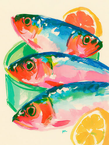 Four Fish in a Sea of Colour