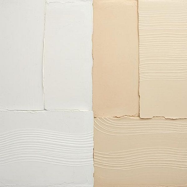 modern abstract beige white blocks. by J.a Dijkstra