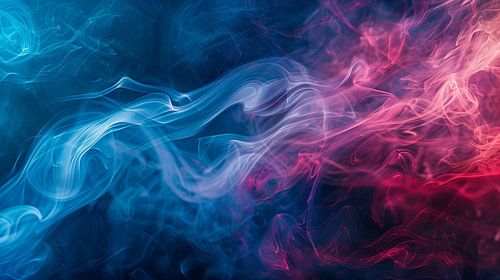 Colourful smoke on a dark background