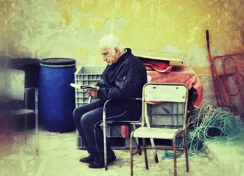 Vissershaven in Nice, Cote 'd Azur..  ( Harbour Nice) von annemiek van der werff