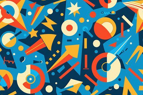 Kleurrijk abstract ontwerp met geometrische vormen