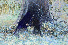 Artistic autumn tree