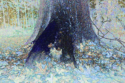 Artistieke herfstboom