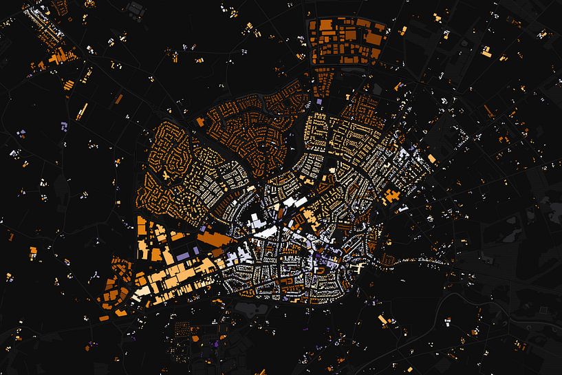Kaart van Haaksbergen abstract von Maps Are Art