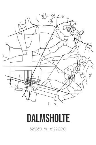 Dalmsholte (Overijssel) | Karte | Schwarz und Weiß