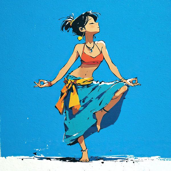 Femme Méditation | Yoga Bliss par OMG Art