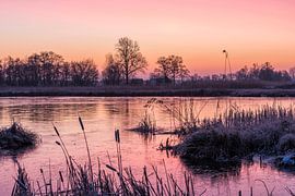 Houses near Kalen in Overijssel in Wintertime