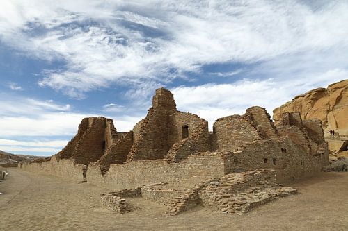 Pueblo Bonito (Pueblo cultuur) Structuur in Chaco Canyon, VS staat New Mexico USA
