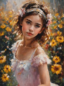 The girl in the flowers by Jolique Arte