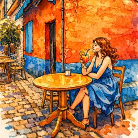 Sur une terrasse bruxelloise sur Geert Van Baelen