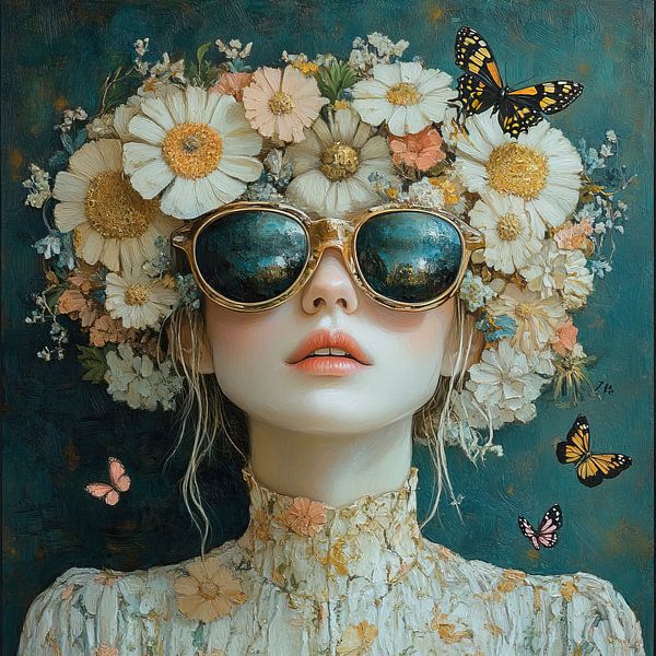 Flower Woman by Eye catching paintings