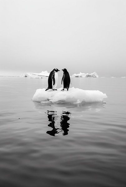 IJzige thuis van de pinguïns van fernlichtsicht