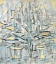 Komposition Nr. XVI, Komposition 1 (Baum) - Piet Mondrian von Mooie Meesters Miniaturansicht