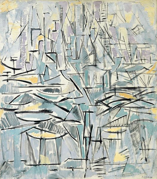 Komposition Nr. XVI, Komposition 1 (Baum) - Piet Mondrian von Mooie Meesters