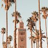Marrakech - La mosquée de la Koutoubia au milieu des palmiers sur Leonie Zaytoune