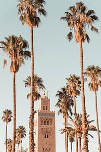 Marrakech - Koutoubia moskee tussen de palmbomen van Leonie Zaytoune