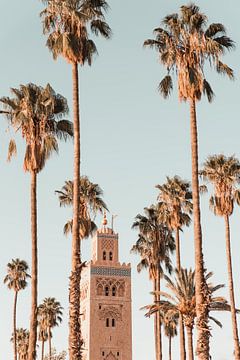 Marrakech - Koutoubia mosque surrounded by palm trees by Leonie Zaytoune