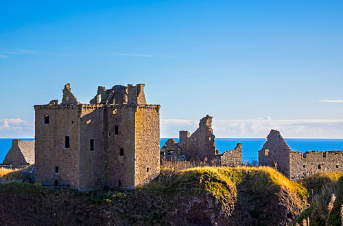 Dunnottar Castle; Stonehaven; Aberdeenshire; Schotland; Verenigd Koninkrijk