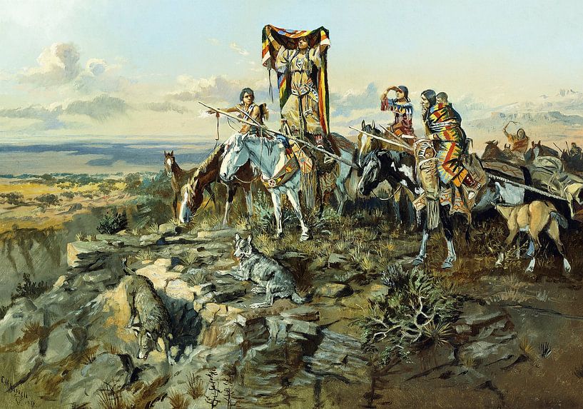 Charles Marion Russell,In the wake of the hunters by finemasterpiece