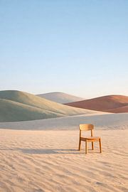 Nordic Desert Dunes Minimalist Landscape by Avinigav