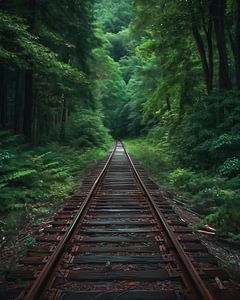 Zugstrecke durch den Wald