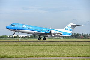 Start des KLM Cityhopper Fokker 70.