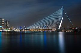 The Swan. Erasmus Bridge at night by Marco Faasse