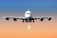 Airbus A380 bei der Landung