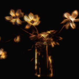 Glühende Blumen... von Ton de Jong