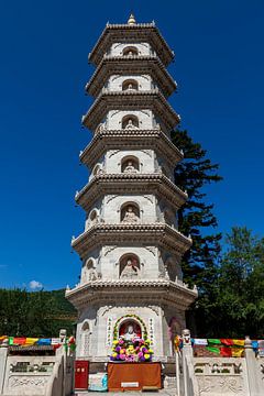 De tempels van Wutai Shan in China van Roland Brack