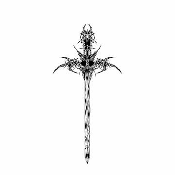 skull sword - aggressive medieval weapon by Muhammad Abdurrohim