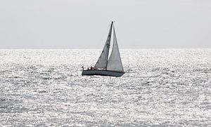 Zeilbootje op Oosterschelde van MSP Canvas