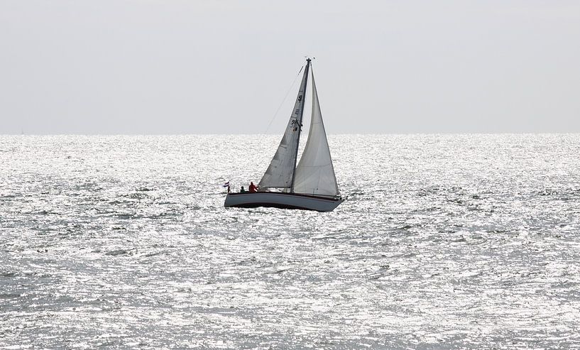 Zeilbootje op Oosterschelde van MSP Canvas