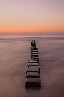 Zonsondergang op het strand