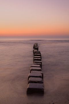 Zonsondergang op het strand van Oliver Lahrem